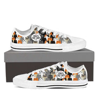 Load image into Gallery viewer, Designs by MyUtopia Shout Out:Crazy Cat Lady High/Low Top Classic Canvas Tennis Shoes,Womens - Lowtop (U) / Ladies 6 (EU36) / Multicolor,High Top Sneakers
