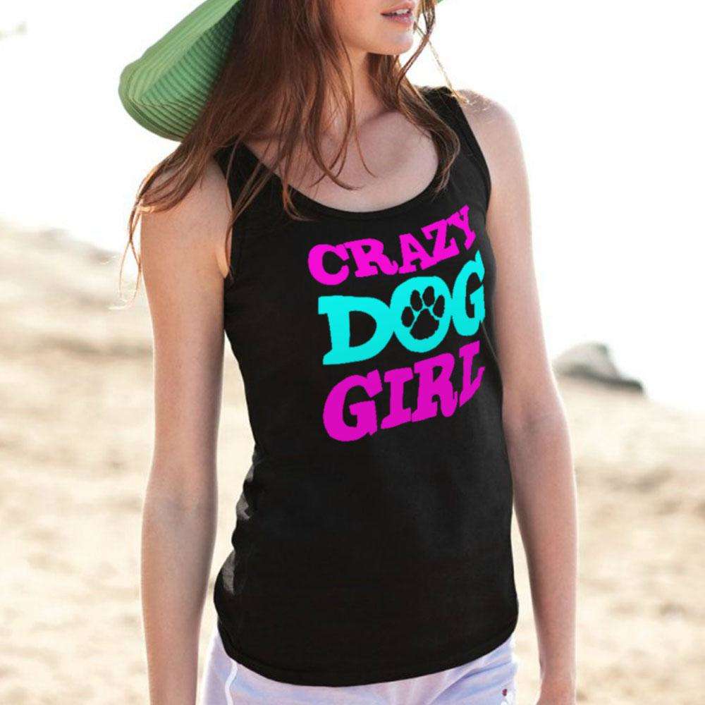 Designs by MyUtopia Shout Out:Crazy Dog Girl Bella + Canvas Unisex Tank Top