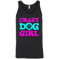 Load image into Gallery viewer, Designs by MyUtopia Shout Out:Crazy Dog Girl Bella + Canvas Unisex Tank Top,X-Small / Black,Tank Tops
