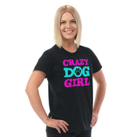 Load image into Gallery viewer, Designs by MyUtopia Shout Out:Crazy Dog Girl Ladies&#39; 100% Cotton T-Shirt
