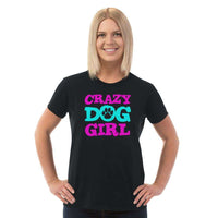 Load image into Gallery viewer, Designs by MyUtopia Shout Out:Crazy Dog Girl Ladies&#39; 100% Cotton T-Shirt
