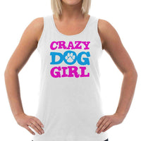 Load image into Gallery viewer, Designs by MyUtopia Shout Out:Crazy Dog Girl Ladies Tank Top

