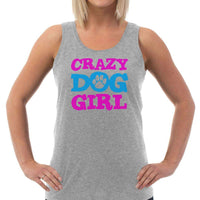 Load image into Gallery viewer, Designs by MyUtopia Shout Out:Crazy Dog Girl Ladies Tank Top
