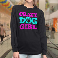 Load image into Gallery viewer, Designs by MyUtopia Shout Out:Crazy Dog Girl Long Sleeve Ultra Cotton T-Shirt
