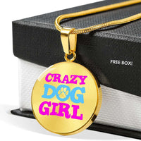 Load image into Gallery viewer, Designs by MyUtopia Shout Out:Crazy Dog Girl Personalized Engravable Keepsake Necklace
