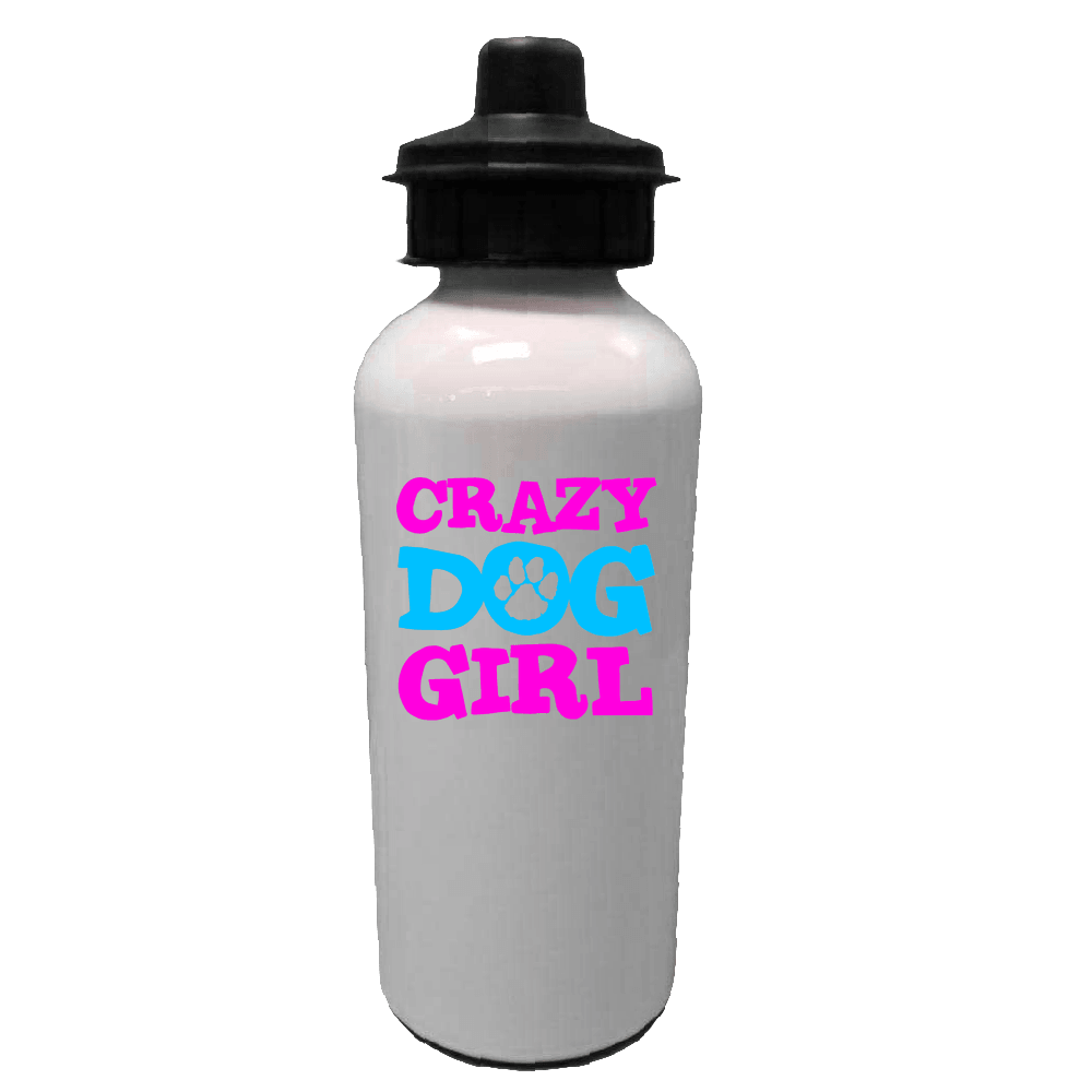 Designs by MyUtopia Shout Out:Crazy Dog Girl Stainless Steel Reusable Water Bottle,Default Title,Water Bottles