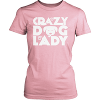 Load image into Gallery viewer, Designs by MyUtopia Shout Out:Crazy Dog Lady,Womens Shirt / Pink / S,Adult Unisex T-Shirt
