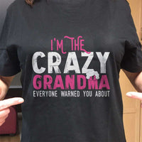 Load image into Gallery viewer, Designs by MyUtopia Shout Out:Crazy Grandma Adult Unisex Cotton Short Sleeve T-Shirt
