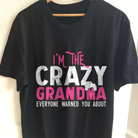 Load image into Gallery viewer, Designs by MyUtopia Shout Out:Crazy Grandma Adult Unisex Cotton Short Sleeve T-Shirt,S / Black,Adult Unisex T-Shirt

