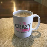 Load image into Gallery viewer, Designs by MyUtopia Shout Out:Crazy Grandma White Ceramic Coffee Mug

