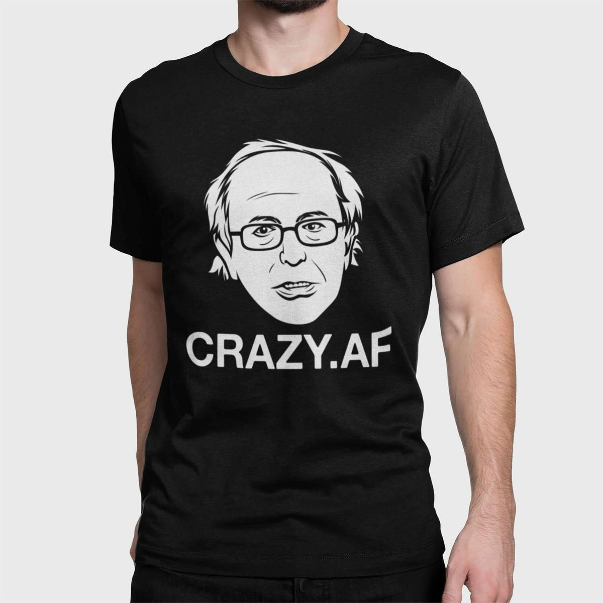 Designs by MyUtopia Shout Out:Crazy Sanders Trump Political Humor Unisex Jersey Short-Sleeve T-Shirt