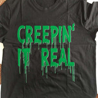 Load image into Gallery viewer, Designs by MyUtopia Shout Out:Creepin&#39; It Real Adult Unisex Cotton Short Sleeve T-Shirt
