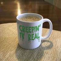 Load image into Gallery viewer, Designs by MyUtopia Shout Out:Creepin&#39; It Real White Ceramic Coffee Mug
