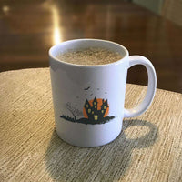 Load image into Gallery viewer, Designs by MyUtopia Shout Out:Creepy Castle White Ceramic Coffee Mug
