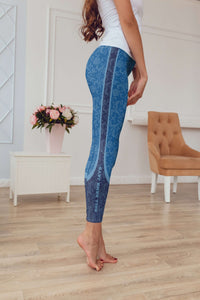 Load image into Gallery viewer, Designs by MyUtopia Shout Out:Creighton Roll Damn Jays Basketball Fan Fashion Leggings
