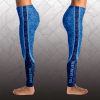 Load image into Gallery viewer, Designs by MyUtopia Shout Out:Creighton Roll Damn Jays Basketball Fan Fashion Leggings,XS / Blue,Leggings - AOP
