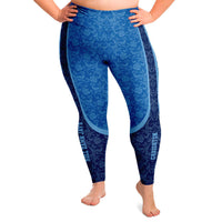 Load image into Gallery viewer, Designs by MyUtopia Shout Out:Creighton Roll Damn Jays Basketball Fan Plus Size Leggings,2XL / Blue,Plus Size Legging - AOP
