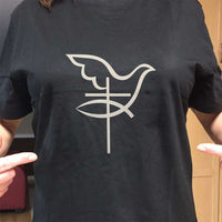 Load image into Gallery viewer, Designs by MyUtopia Shout Out:Cross Dove Fish Adult Unisex T-Shirt
