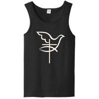 Load image into Gallery viewer, Designs by MyUtopia Shout Out:Cross Dove Fish Christian Faith Unisex Tank Top,Black / S,Tank Tops

