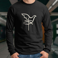 Load image into Gallery viewer, Designs by MyUtopia Shout Out:Cross Dove Fish Christian Symbols Long Sleeve T-Shirt
