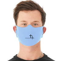 Load image into Gallery viewer, Designs by MyUtopia Shout Out:Cross Heartbeat Fabric Face Covering / Face Mask
