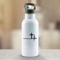 Load image into Gallery viewer, Designs by MyUtopia Shout Out:Cross Heartbeat Water Bottles

