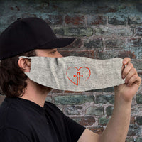 Load image into Gallery viewer, Designs by MyUtopia Shout Out:Cross In Heart Fabric Face Covering / Face Mask
