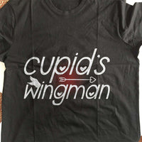 Load image into Gallery viewer, Designs by MyUtopia Shout Out:Cupid&#39;s Wingman Valentines Day Humor Adult Unisex T-Shirt
