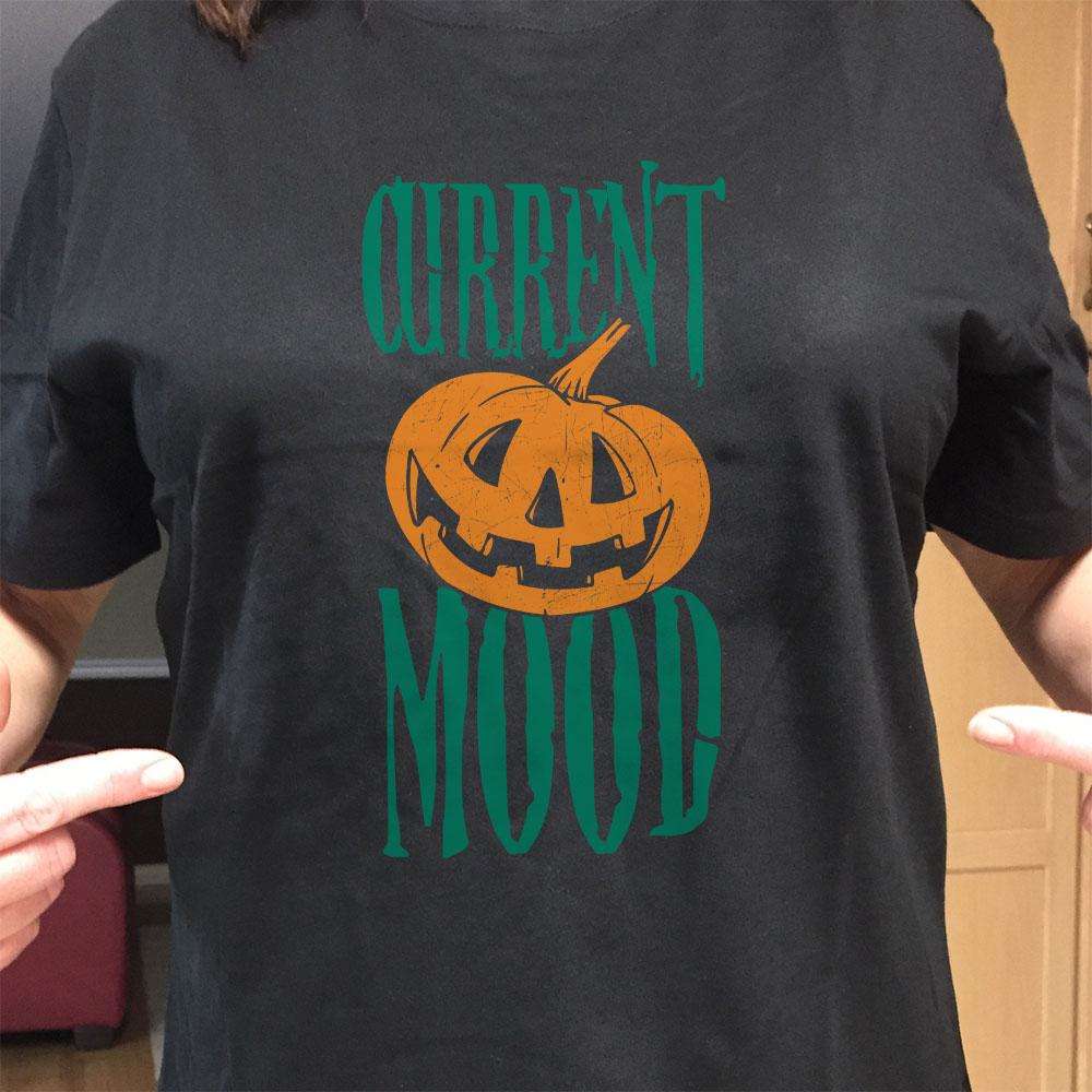 Designs by MyUtopia Shout Out:Current Mood Adult Unisex Cotton Short Sleeve T-Shirt