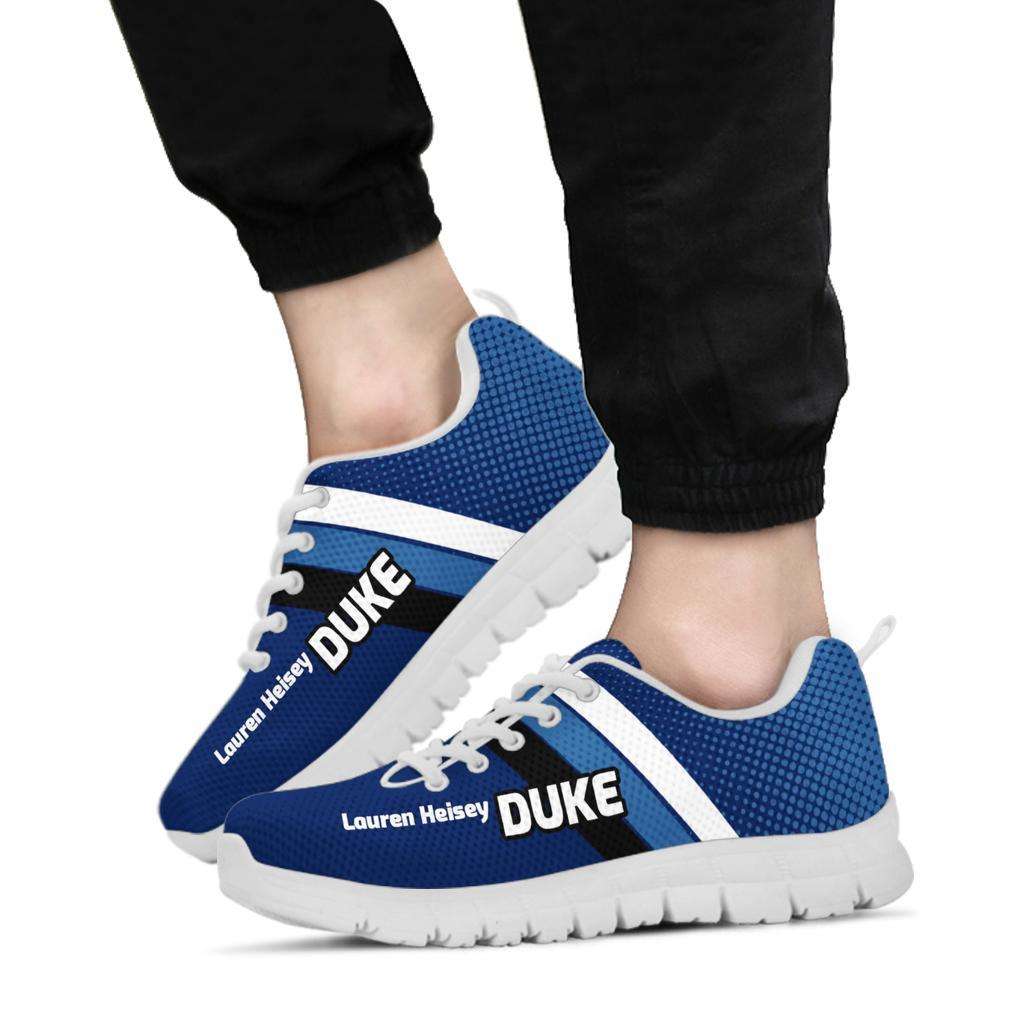 Designs by MyUtopia Shout Out:Custom Order Duke Fan Mesh Fabric Mesh Sneakers,Women's Sneakers - White - 1 / US5 (EU35),Running Shoes