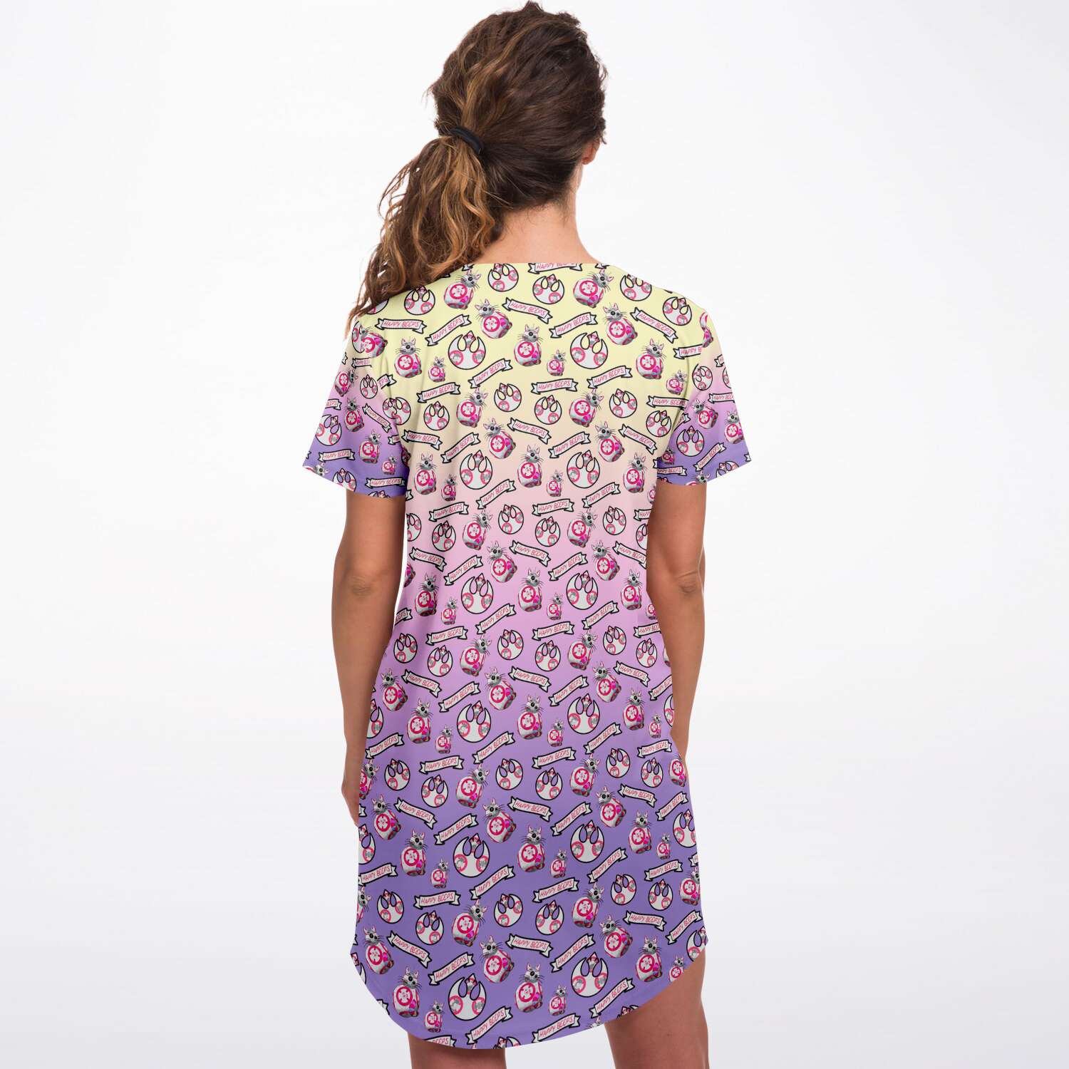 Colorful Droid Catercorns Baseball Jersey Dress