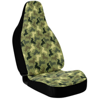 Load image into Gallery viewer, Designs by MyUtopia Shout Out:Dachshund Shaped Camo Print car seat covers (set of two)
