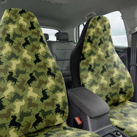 Load image into Gallery viewer, Designs by MyUtopia Shout Out:Dachshund Shaped Camo Print car seat covers (set of two)
