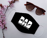 Load image into Gallery viewer, Designs by MyUtopia Shout Out:DAD Air Force Veteran Myth Legend Adult Fabric Face Mask with Elastic Ear Loops
