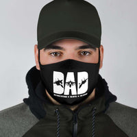 Load image into Gallery viewer, Designs by MyUtopia Shout Out:DAD Air Force Veteran Myth Legend Adult Fabric Face Mask with Elastic Ear Loops
