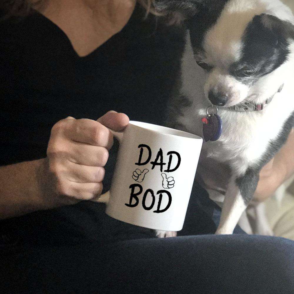 Designs by MyUtopia Shout Out:Dad Bod White Ceramic Coffee Mug