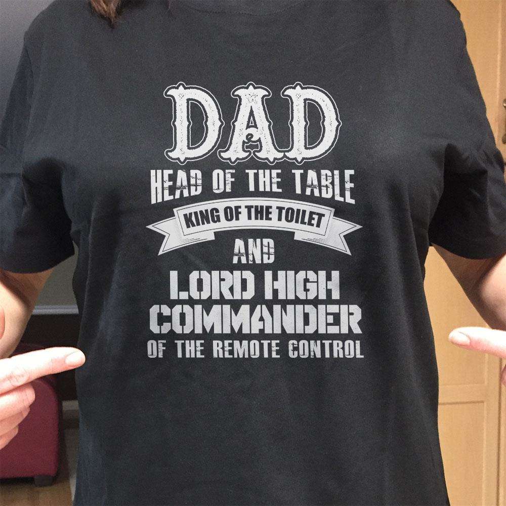 Designs by MyUtopia Shout Out:Dad Head Of The Table Adult Unisex T-Shirt