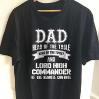 Load image into Gallery viewer, Designs by MyUtopia Shout Out:Dad Head Of The Table Adult Unisex T-Shirt,S / Black,Adult Unisex T-Shirt
