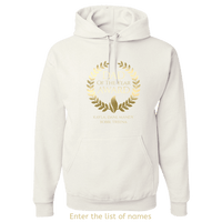 Load image into Gallery viewer, Designs by MyUtopia Shout Out:Dad of the Year Award Personalized with Kids Names Adult Hoodie,White / S,Pullover Hoodie
