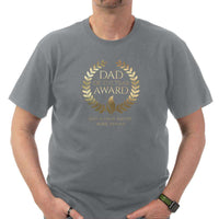 Load image into Gallery viewer, Designs by MyUtopia Shout Out:Dad of the Year Award Personalized with Kids Names Adult T-Shirt
