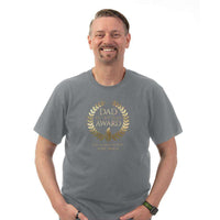 Load image into Gallery viewer, Designs by MyUtopia Shout Out:Dad of the Year Award Personalized with Kids Names Adult T-Shirt
