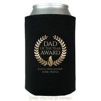 Load image into Gallery viewer, Designs by MyUtopia Shout Out:Dad of the Year Award Personalized with Kids Names Can Wrap,Black,Can Wrap
