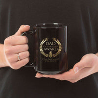 Load image into Gallery viewer, Designs by MyUtopia Shout Out:Dad of the Year Award Personalized with Kids Names Ceramic Coffee Mug - Black
