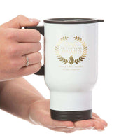 Load image into Gallery viewer, Designs by MyUtopia Shout Out:Dad of the Year Award Personalized with Kids Names Travel Mug
