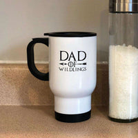 Load image into Gallery viewer, Designs by MyUtopia Shout Out:Dad of Wildlings 14 oz Stainless Steel Travel Coffee Mug w. Twist Close Lid
