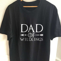Load image into Gallery viewer, Designs by MyUtopia Shout Out:Dad of Wildlings Adult Unisex T-Shirt,S / Black,Adult Unisex T-Shirt
