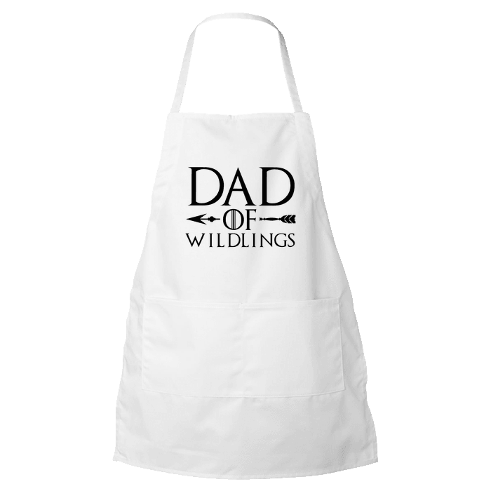 Designs by MyUtopia Shout Out:Dad of Wildlings Apron,White,Apron