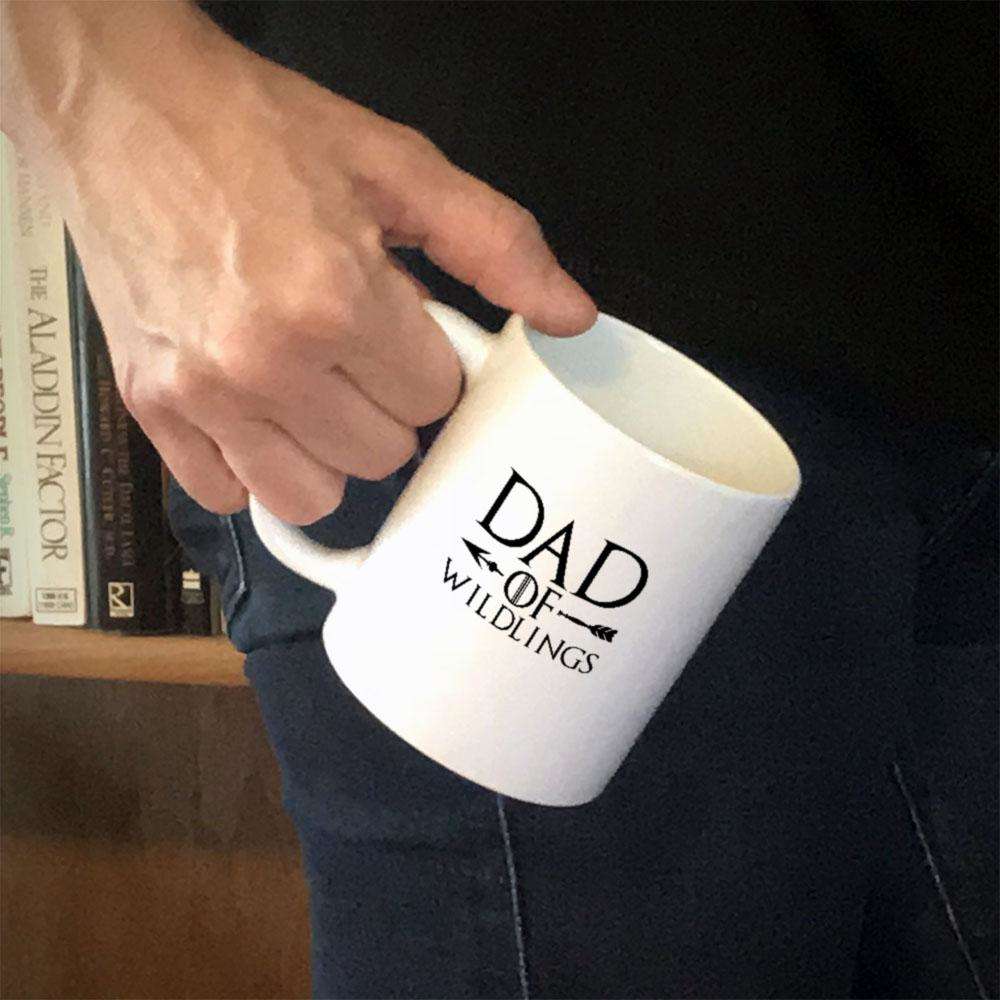 Designs by MyUtopia Shout Out:Dad of Wildlings White Ceramic Coffee Mug
