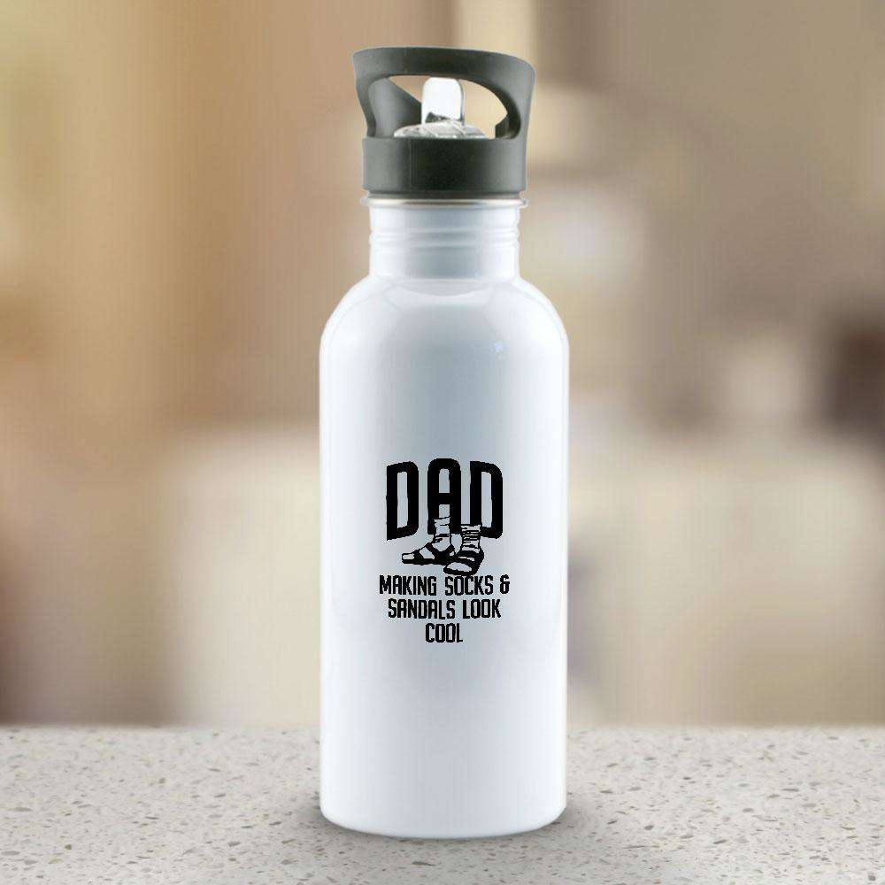 Designs by MyUtopia Shout Out:Dad Socks and Sandals  20 oz. Stainless Steel Water Bottle