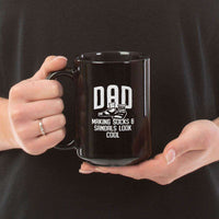 Load image into Gallery viewer, Designs by MyUtopia Shout Out:Dad Socks and Sandals Ceramic Coffee Mug - Black
